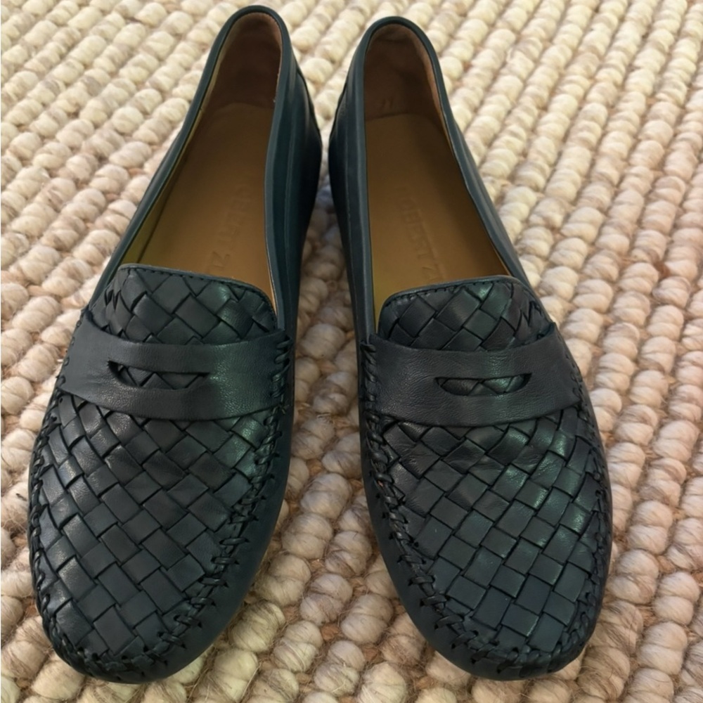 Men's Black Leather Loafers